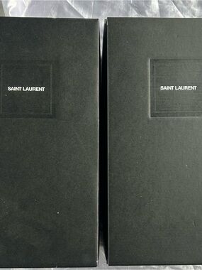 Saint Laurent Black Logo Shoe Boxes - Pair
